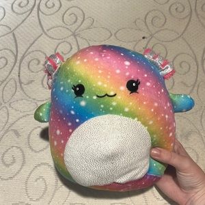 Squishmallow rainbow axolotl
